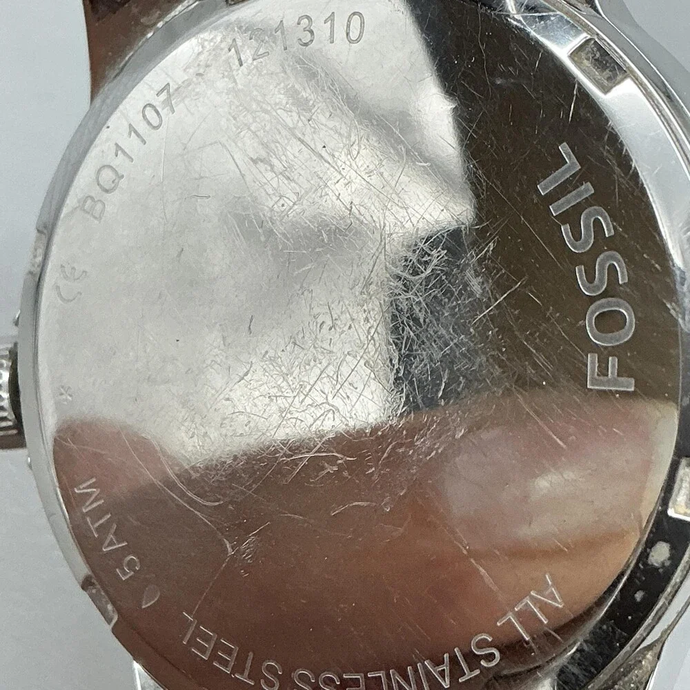 Fossil Blythe Womens Watch 38mm MOP Two Tone Crystal Date New Battery 5.75